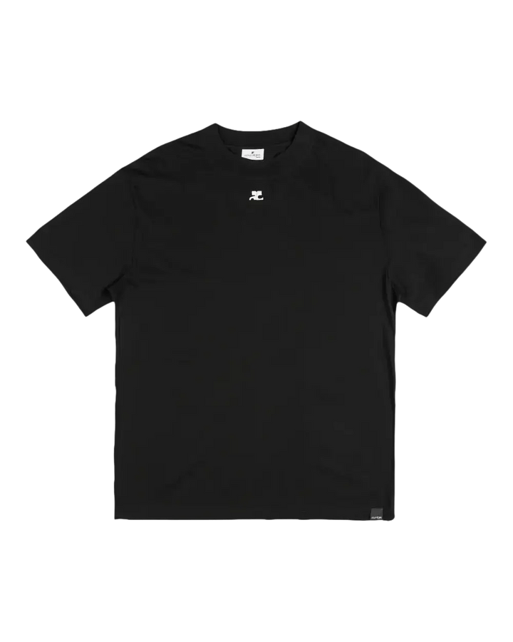 COURREGES - t-shirt à logo brodé noir - Lothaire