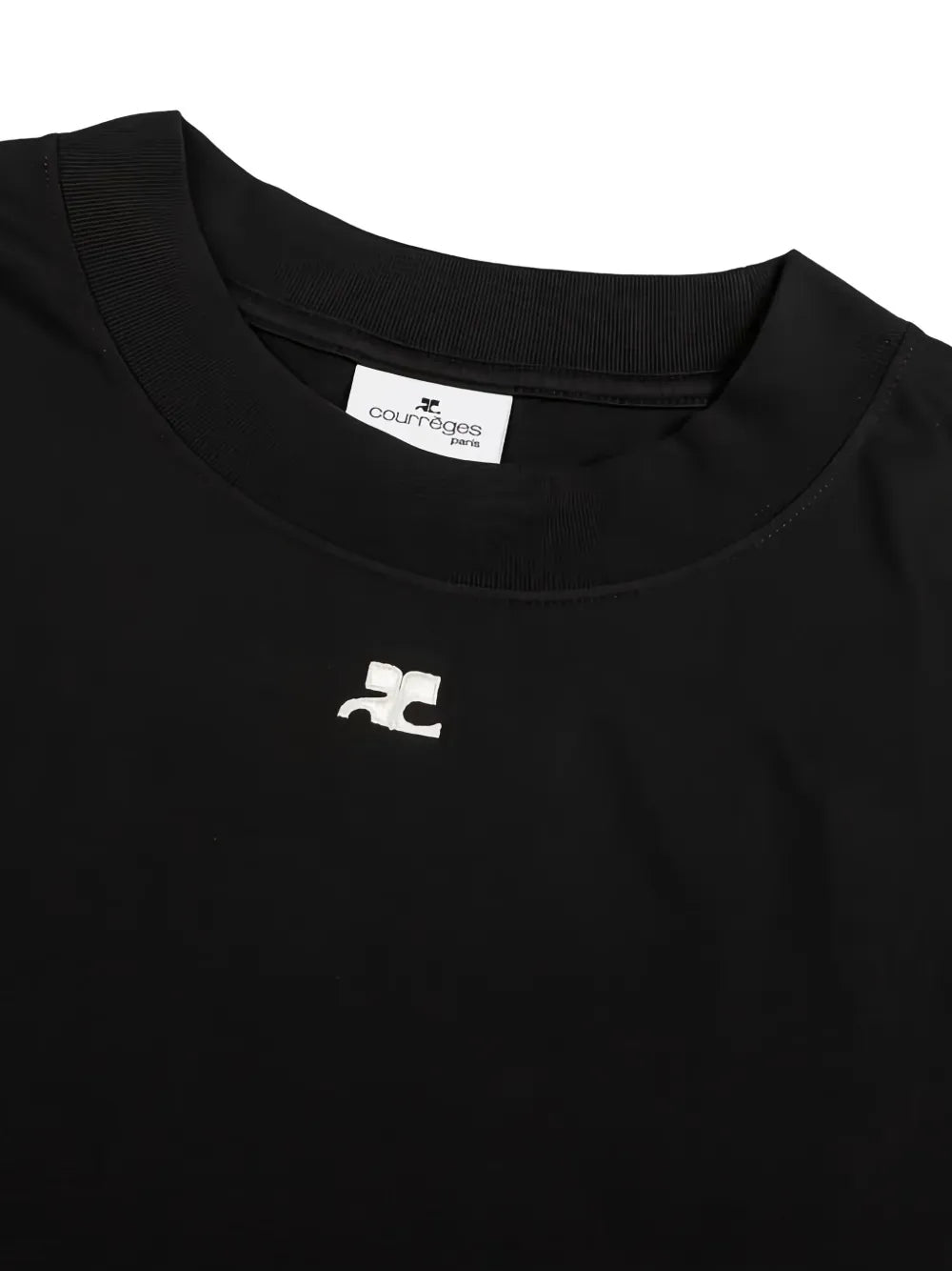 COURREGES - t-shirt à logo brodé noir - Lothaire