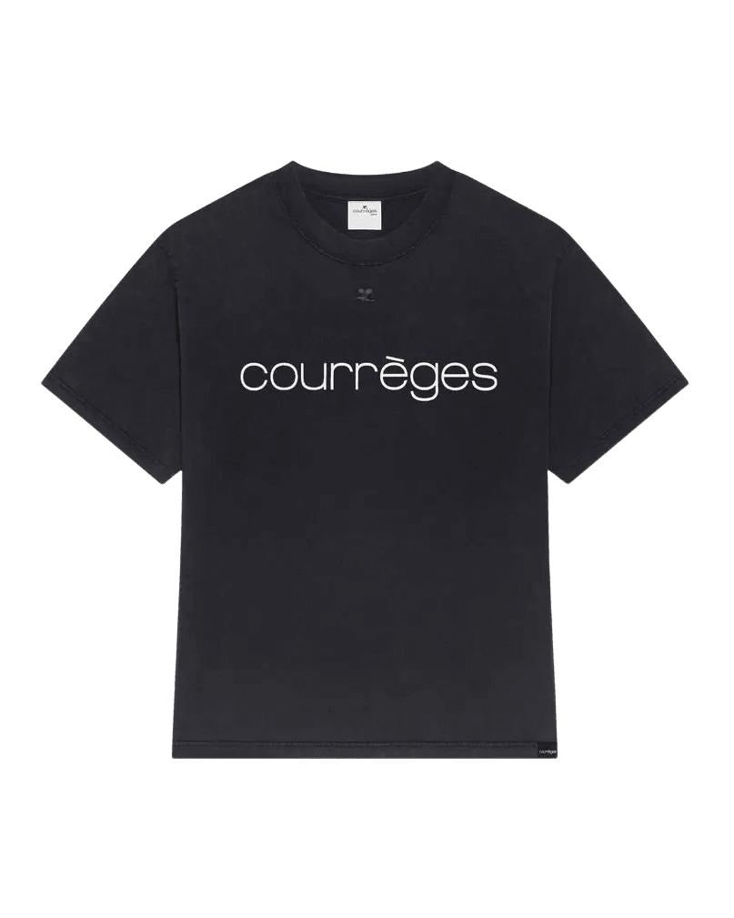 COURREGES - T-shirt Stonewash Imprimé Noir - Lothaire