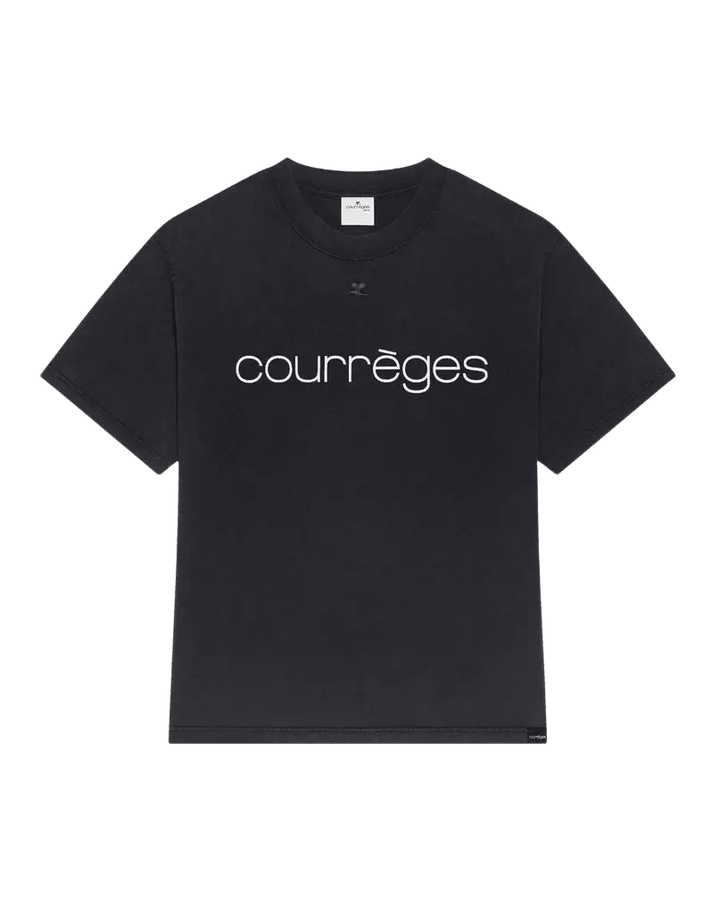 COURREGES - T-shirt Stonewash Imprimé Noir - Lothaire