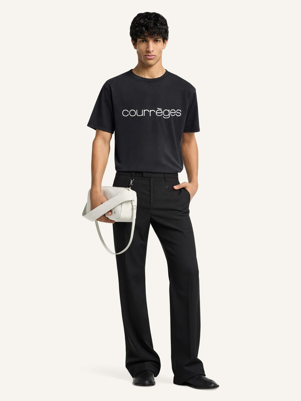 COURREGES - T-shirt Stonewash Imprimé Noir - Lothaire