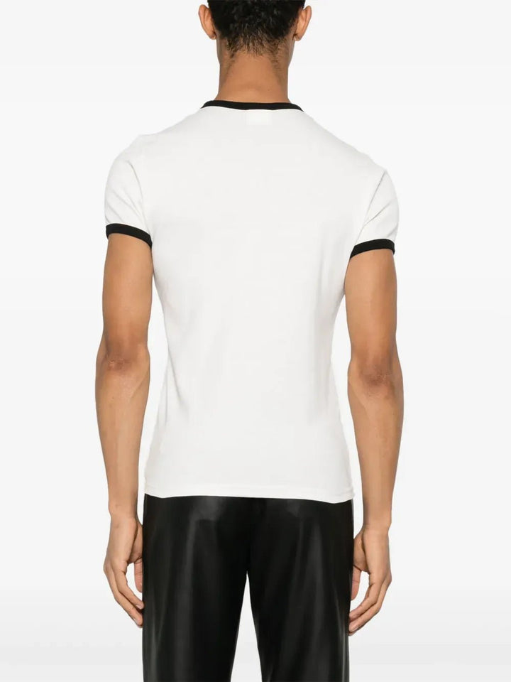 COURREGES - T-shirts à logo contrastant blanc - Lothaire
