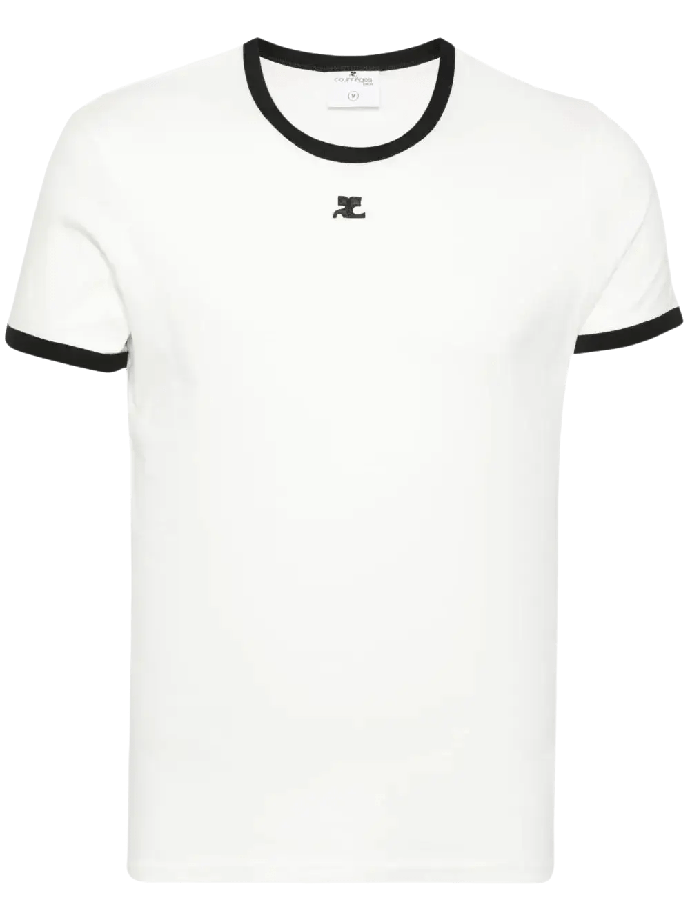COURREGES - T-shirts à logo contrastant blanc - Lothaire