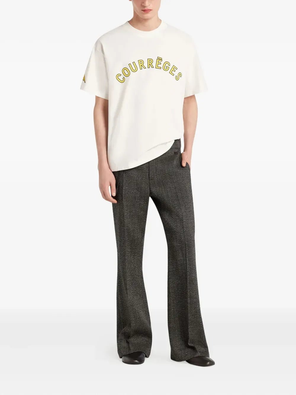 COURREGES - T-shirts blanc à logo imprimé - Lothaire