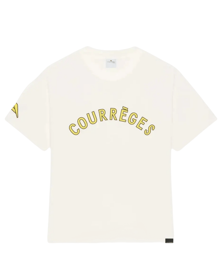 COURREGES - T-shirts blanc à logo imprimé - Lothaire