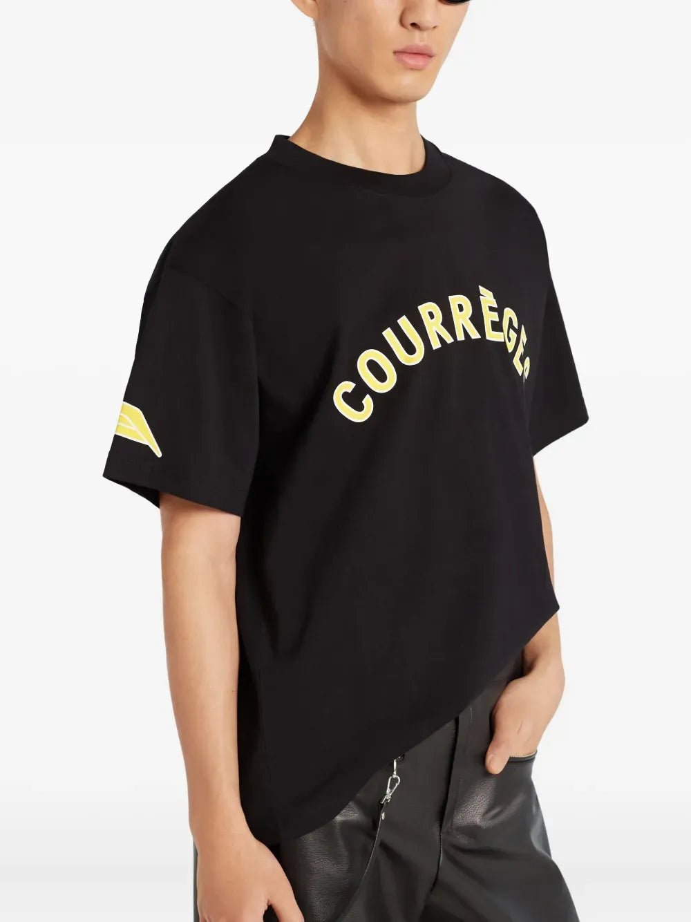 COURREGES - T-shirts noir à logo imprimé - Lothaire