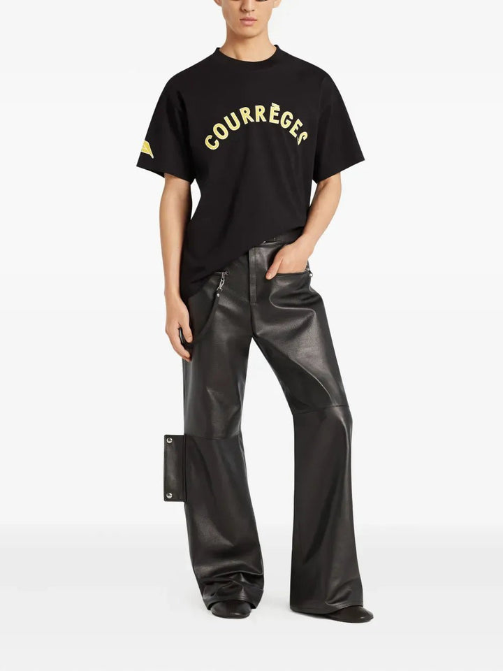 COURREGES - T-shirts noir à logo imprimé - Lothaire