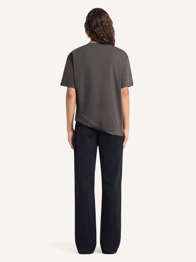 COURREGES - Twisted Logo T-shirt Carbone - Lothaire