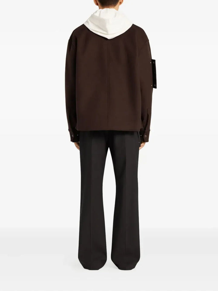 COURREGES - Veste à boutons pressions chocolat - Lothaire