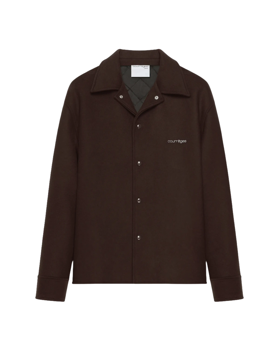 COURREGES - Veste à boutons pressions chocolat - Lothaire