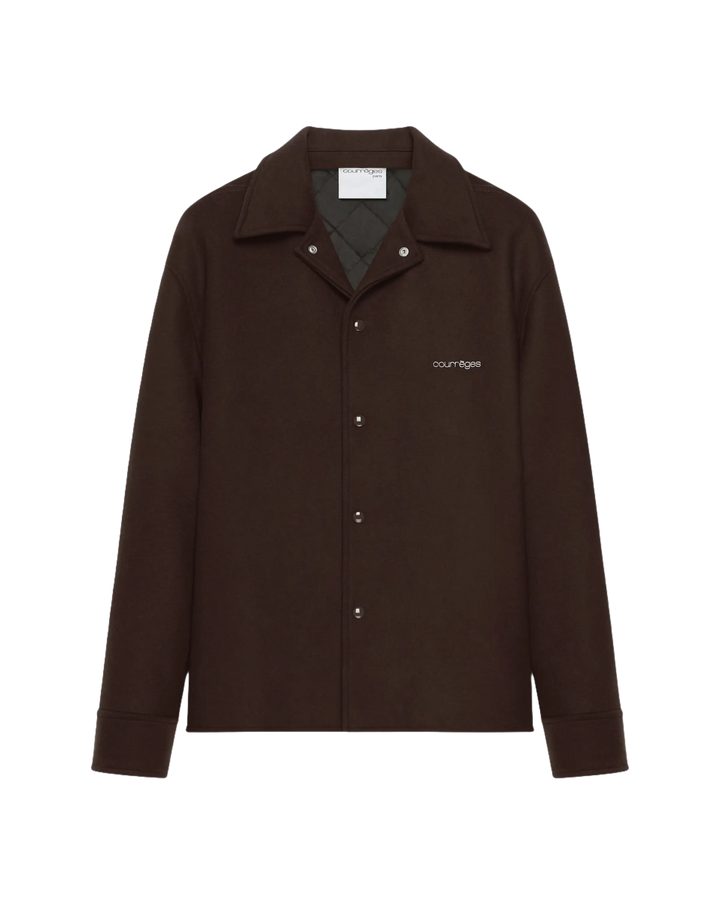 COURREGES - Veste à boutons pressions chocolat - Lothaire