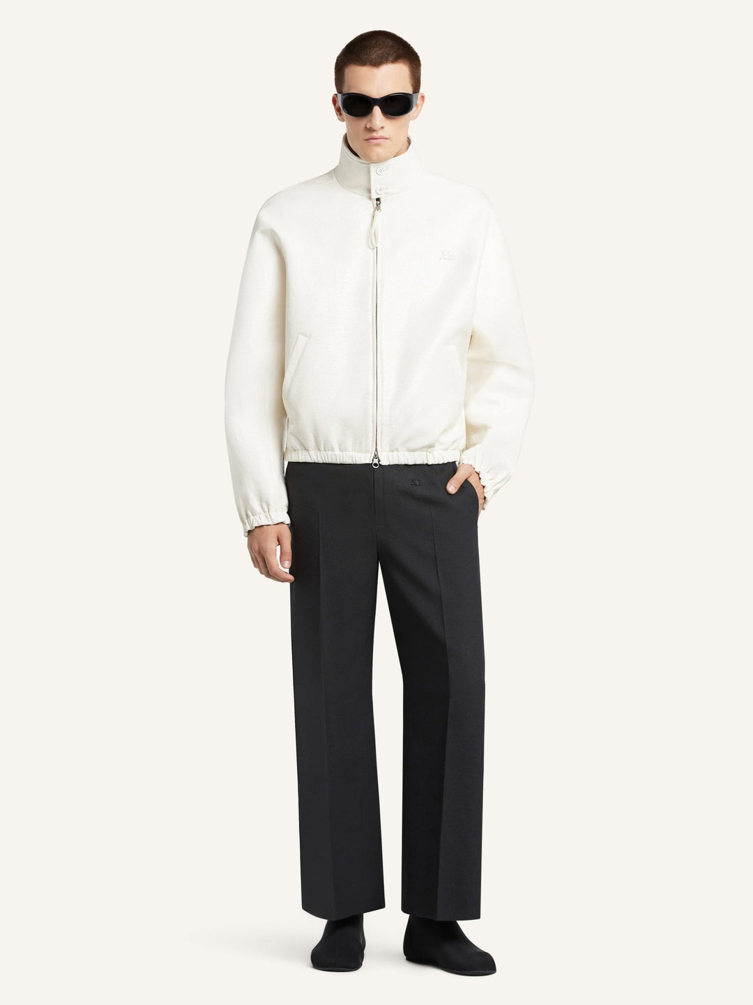 COURREGES - Veste Bomber à Fermeture Éclair en Vinyle Light Bones - Lothaire