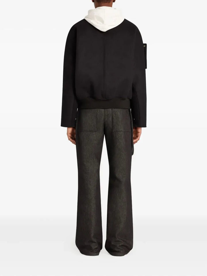 COURREGES - Veste zippée en laine et soie noir - Lothaire