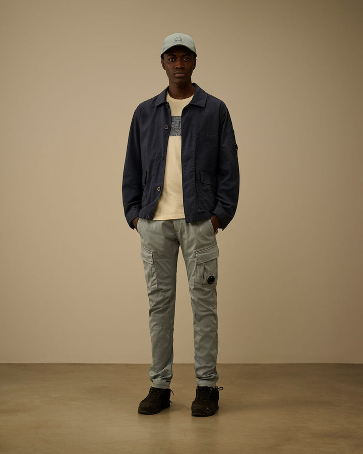 C.P. COMPANY - 24/1 Jersey Short Sleeve Logo Label T-Shirt Beige - Lothaire