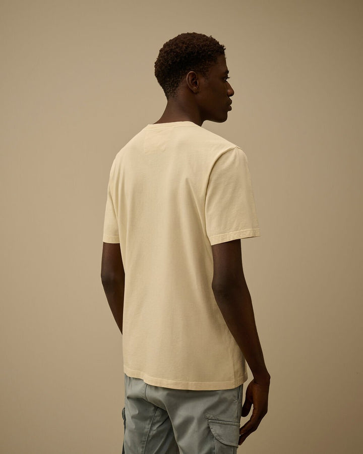 C.P. COMPANY - 24/1 Jersey Short Sleeve Logo Label T-Shirt Beige - Lothaire