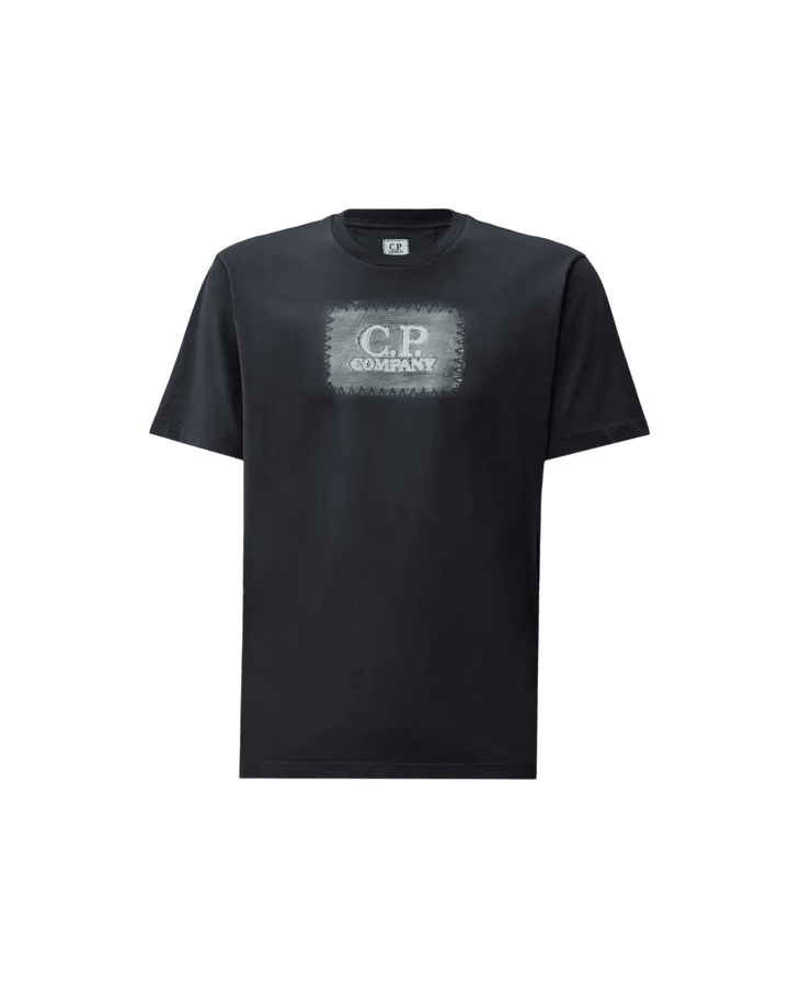C.P. COMPANY - 24/1 Jersey Short Sleeve Logo Label T-Shirt Bleu nuit - Lothaire