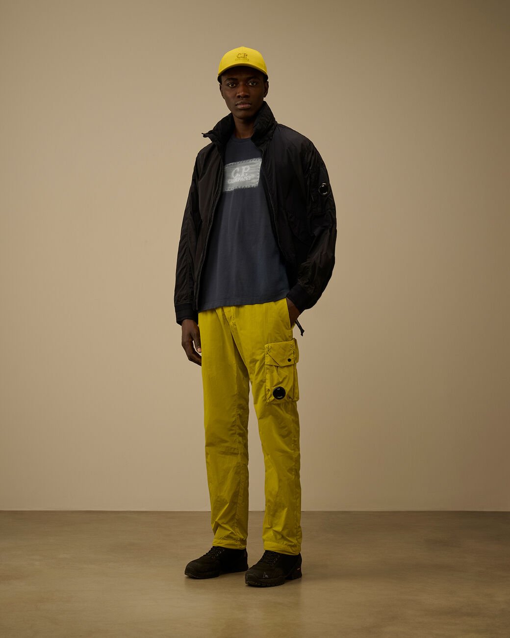 C.P. COMPANY - 24/1 Jersey Short Sleeve Logo Label T-Shirt Bleu nuit - Lothaire