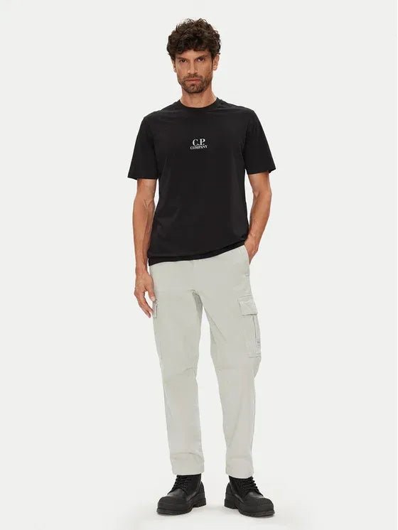 C.P. COMPANY - 30/1 Jersey British Sailor Short Sleeve Logo T-Shirt - Noir - Lothaire