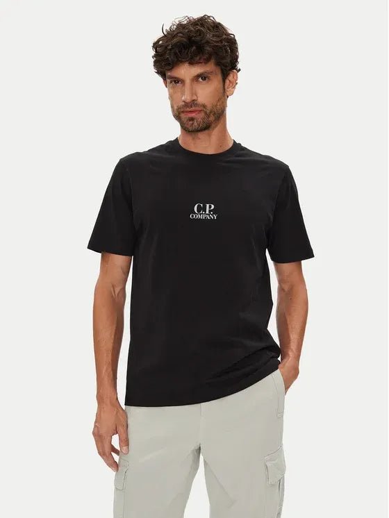 C.P. COMPANY - 30/1 Jersey British Sailor Short Sleeve Logo T-Shirt - Noir - Lothaire