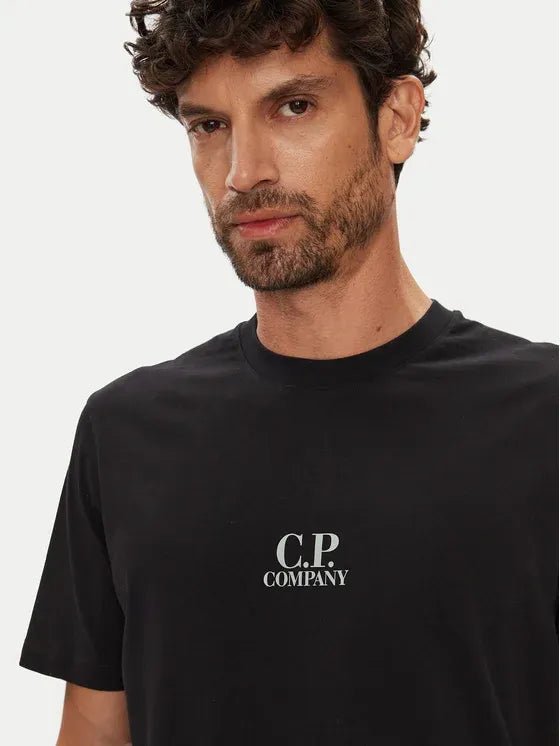 C.P. COMPANY - 30/1 Jersey British Sailor Short Sleeve Logo T-Shirt - Noir - Lothaire
