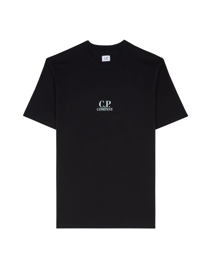 C.P. COMPANY - 30/1 Jersey British Sailor Short Sleeve Logo T-Shirt - Noir - Lothaire
