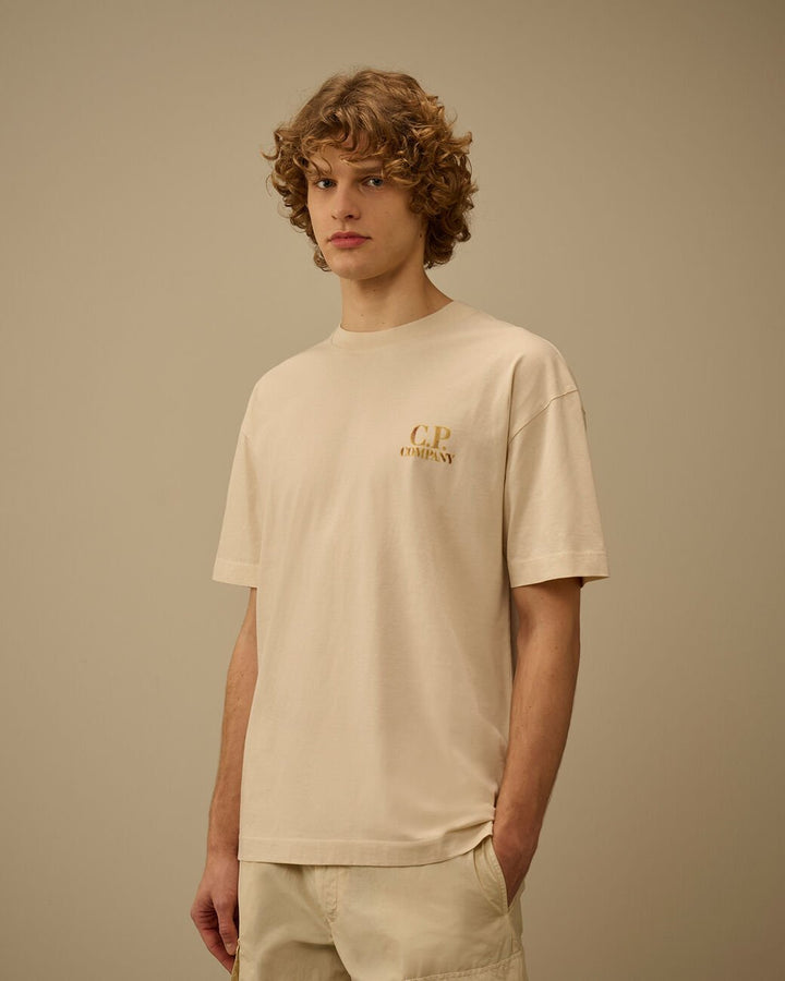 C.P. COMPANY - 30/1 Jersey Comfort Logo T-Shirt Blanc givré - Lothaire