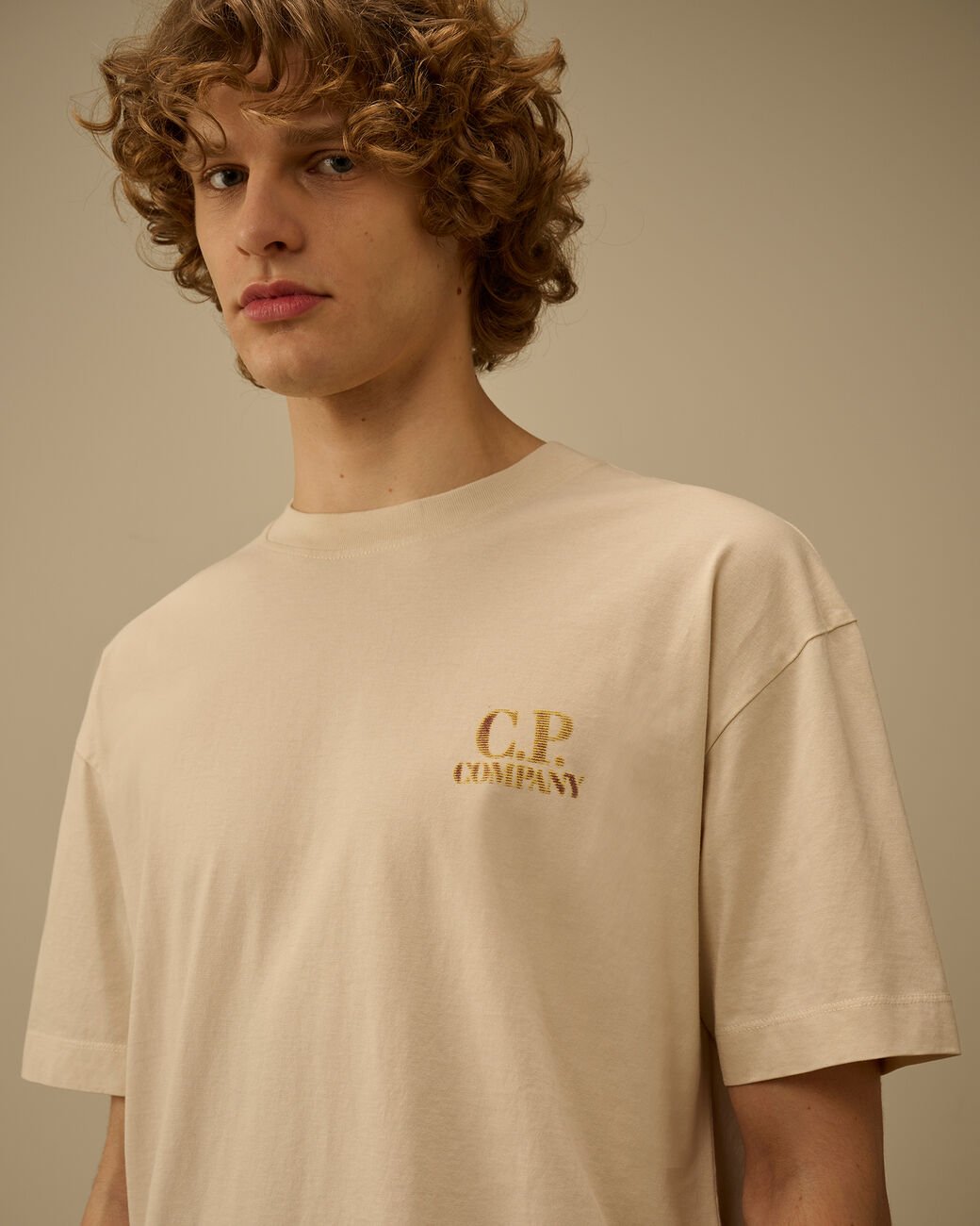 C.P. COMPANY - 30/1 Jersey Comfort Logo T-Shirt Blanc givré - Lothaire