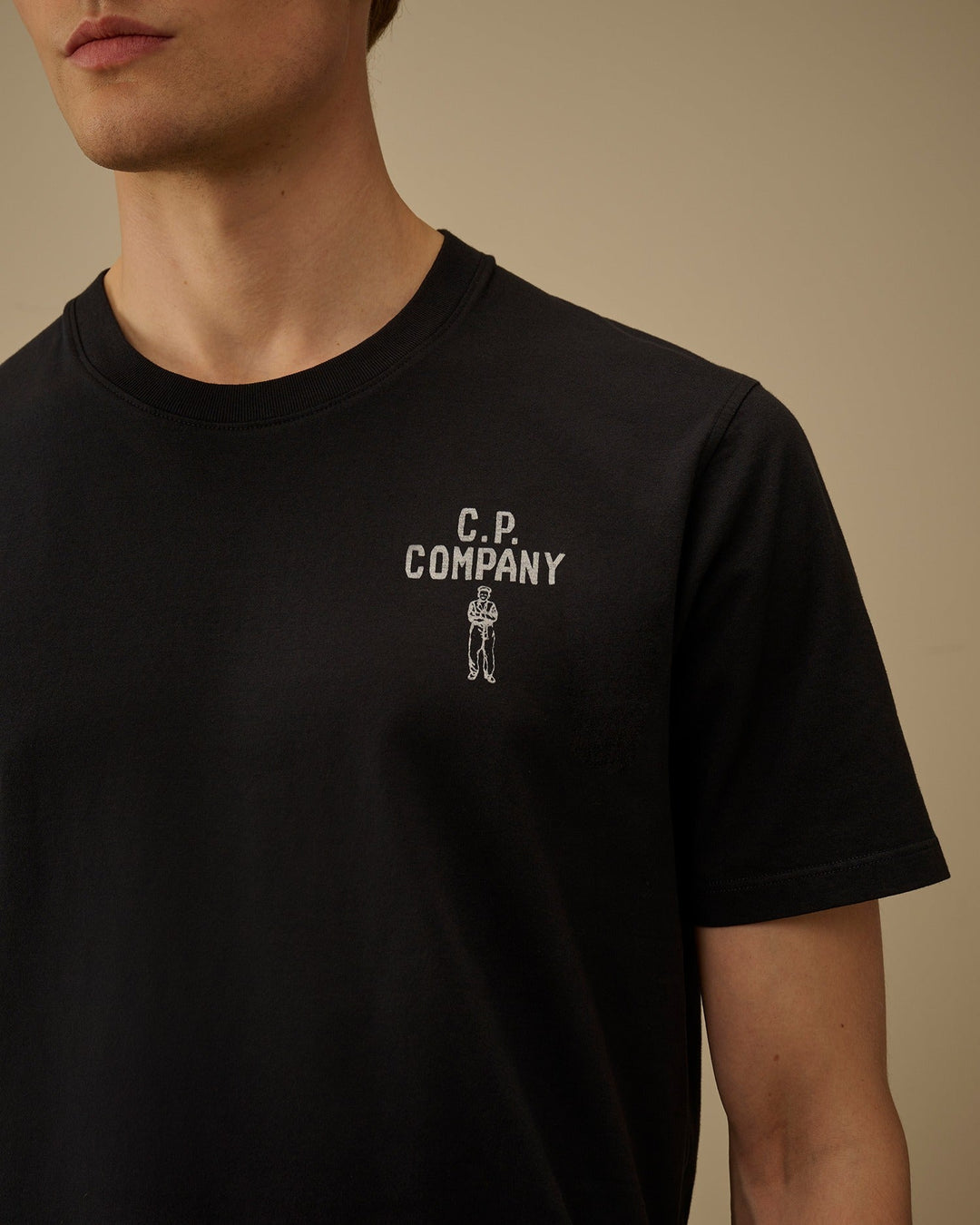 C.P. COMPANY - 30/1 Jersey Comfort Logo T-Shirt Total Eclipse Bleu - Lothaire