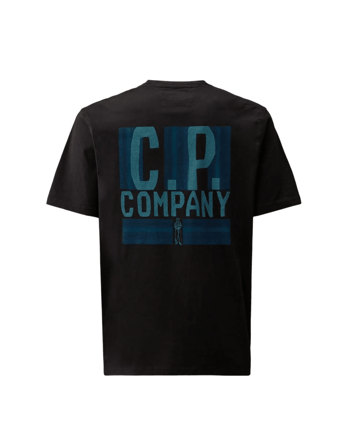 C.P. COMPANY - 30/1 Jersey Comfort Logo T-Shirt Total Eclipse Bleu - Lothaire
