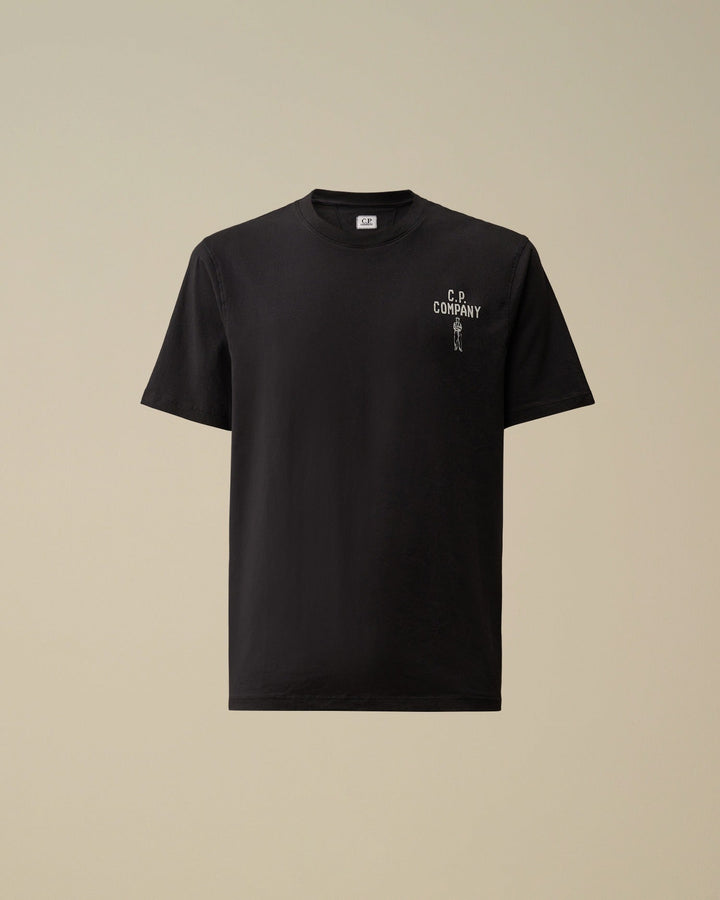 C.P. COMPANY - 30/1 Jersey Comfort Logo T-Shirt Total Eclipse Bleu - Lothaire