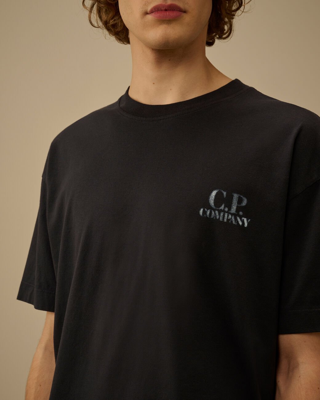 C.P. COMPANY - 30/1 Jersey Comfort Logo T-Shirt Total Eclipse Bleu - Lothaire