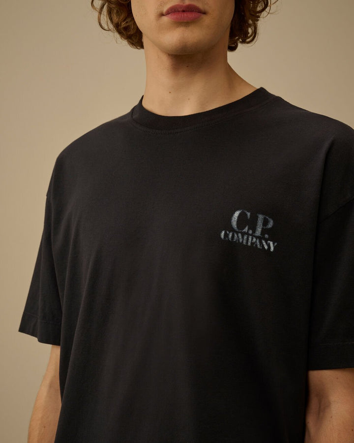 C.P. COMPANY - 30/1 Jersey Comfort Logo T-Shirt Total Eclipse Bleu - Lothaire