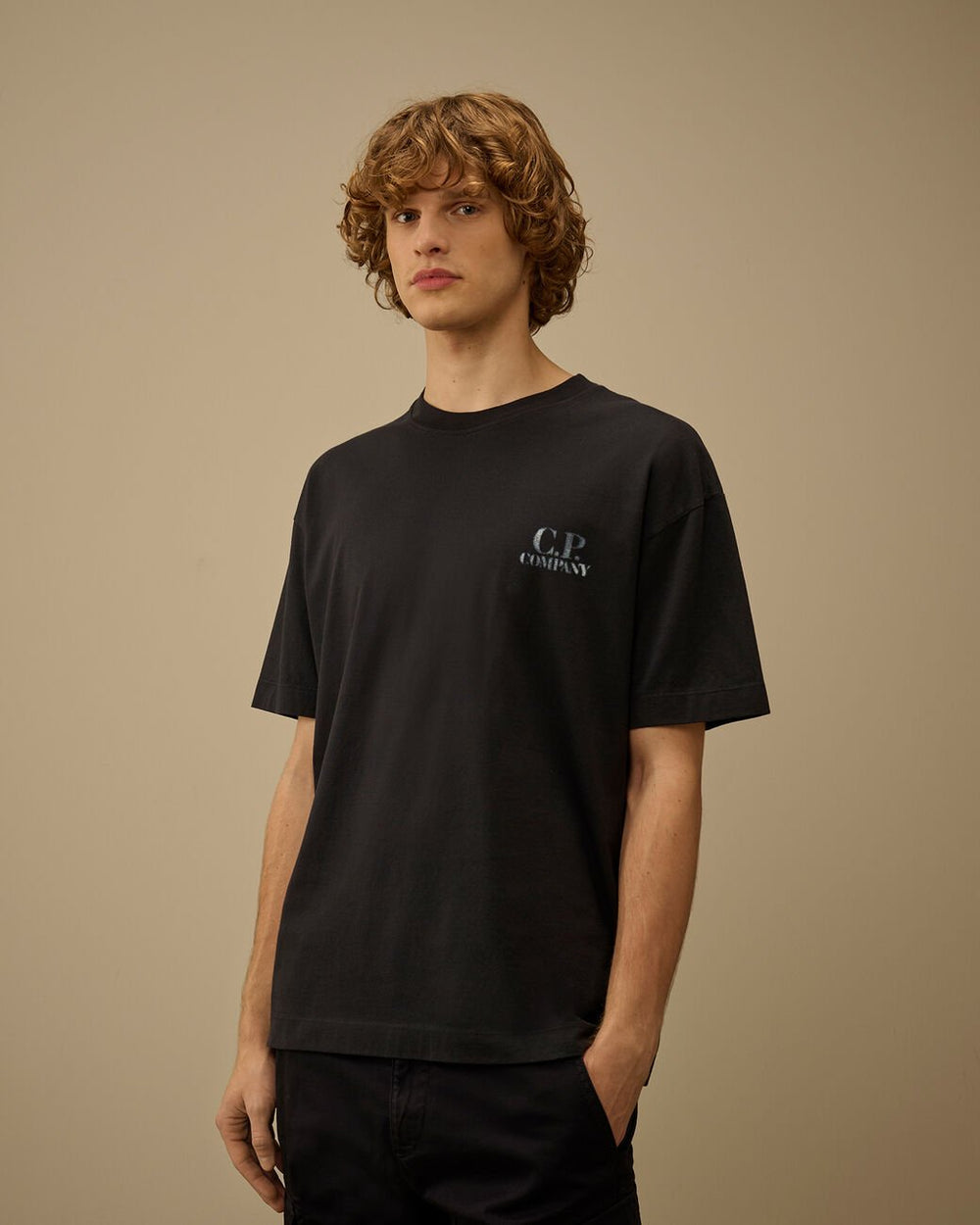 C.P. COMPANY - 30/1 Jersey Comfort Logo T-Shirt Total Eclipse Bleu - Lothaire