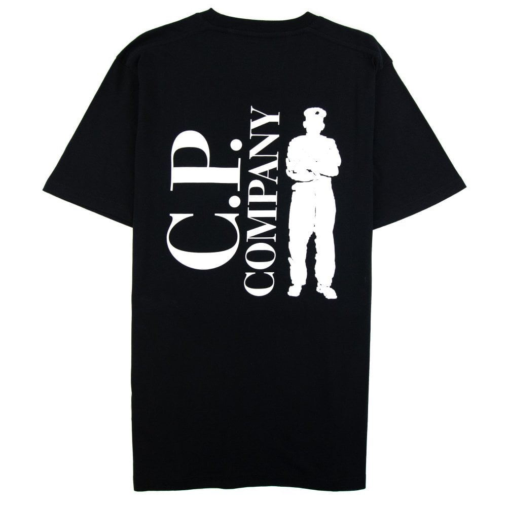 C.P. COMPANY - 30/1 Jersey Reverse Print T-Shirt Noir - Lothaire