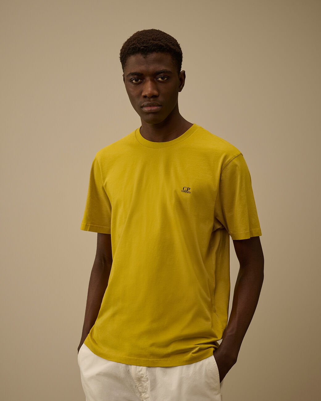 C.P. COMPANY - 30/1 Jersey Short Sleeve Goggle T-Shirt Jaune - Lothaire