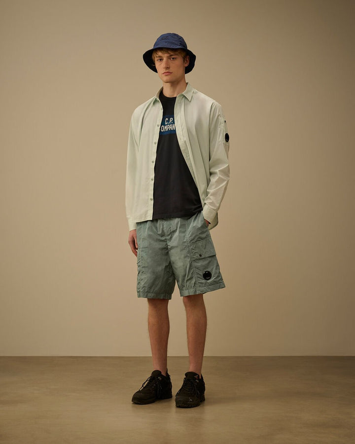 C.P. COMPANY - 30/1 Jersey Short Sleeve Striped T-Shirt Total Eclipse Bleu - Lothaire