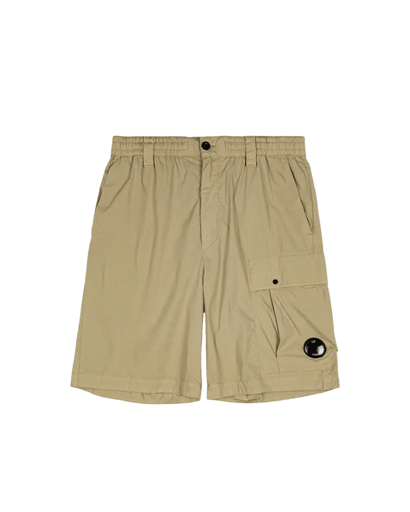 C.P. COMPANY - 50 fili stretch cargo shorts Gris mousse - Lothaire
