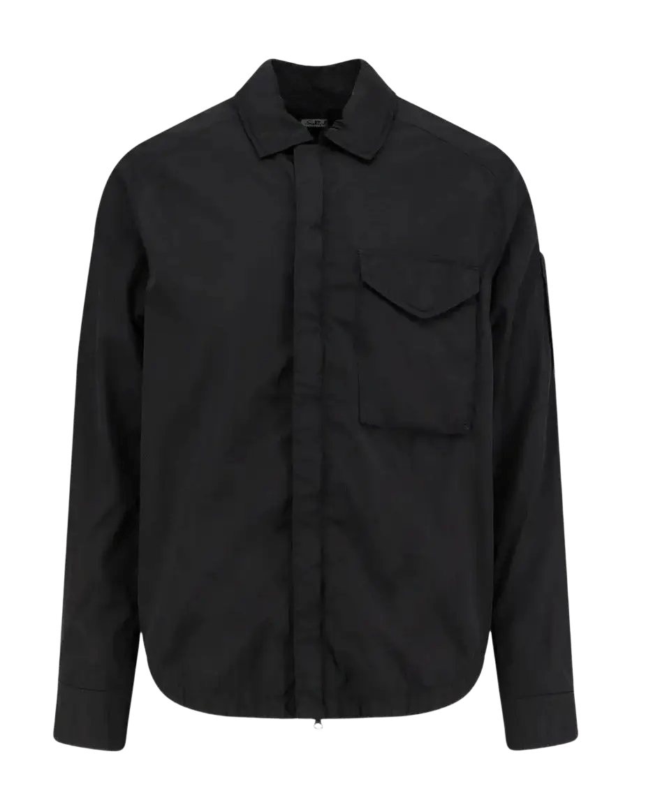 C.P. COMPANY - Blouson Chemise à Poche Poitrine Noir - Lothaire