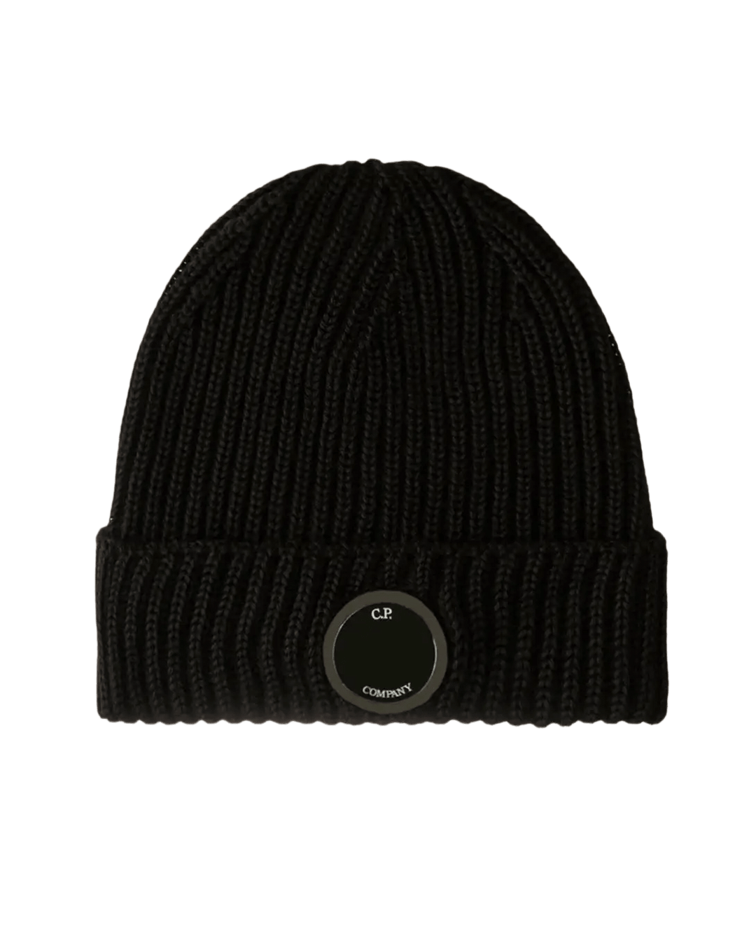 C.P. COMPANY - Bonnet Merino Wool Lens Beanie Noir - Lothaire