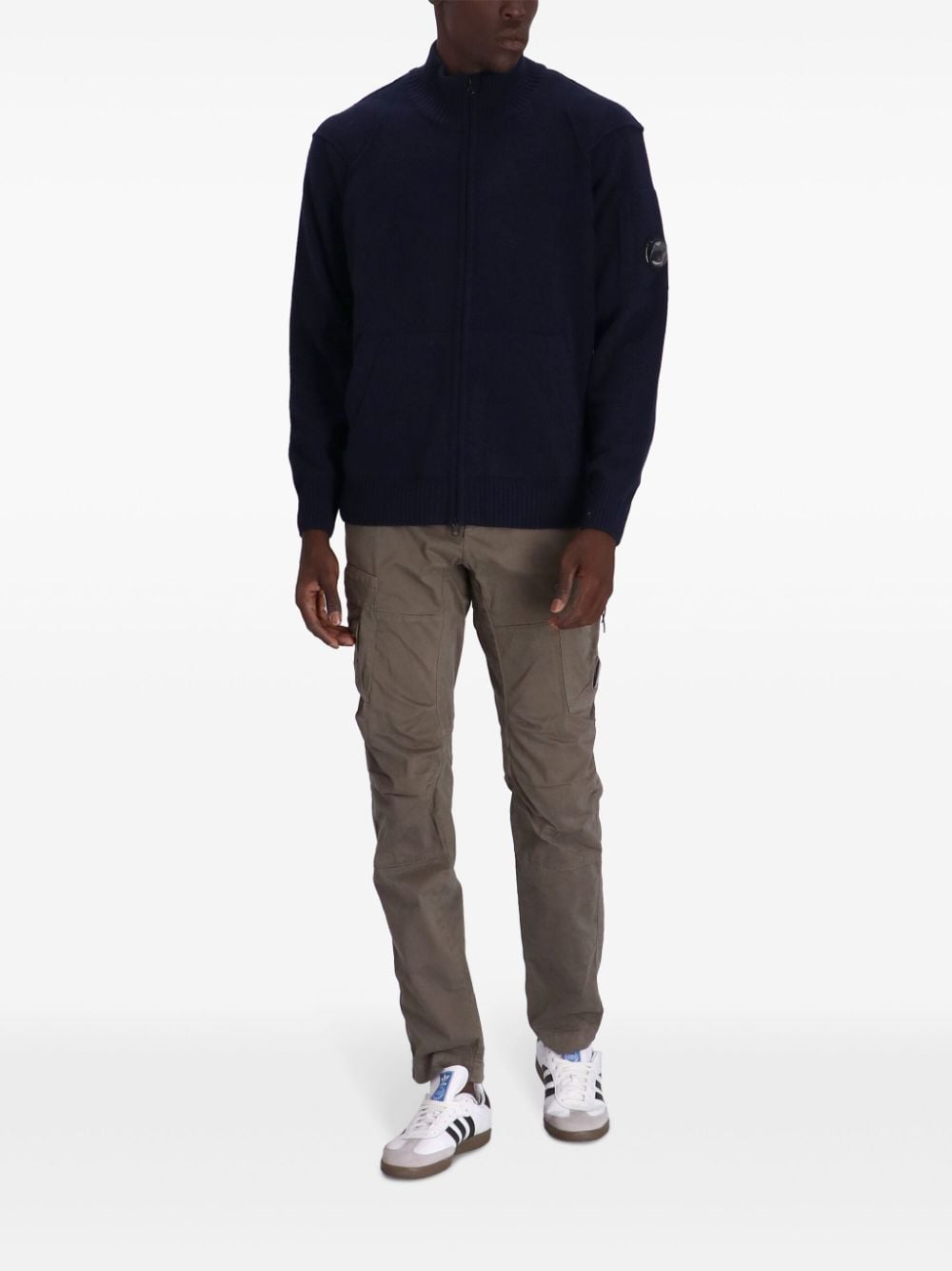 C.P Company - Cardigan à fermeture zippée - Bleu nuit - Lothaire