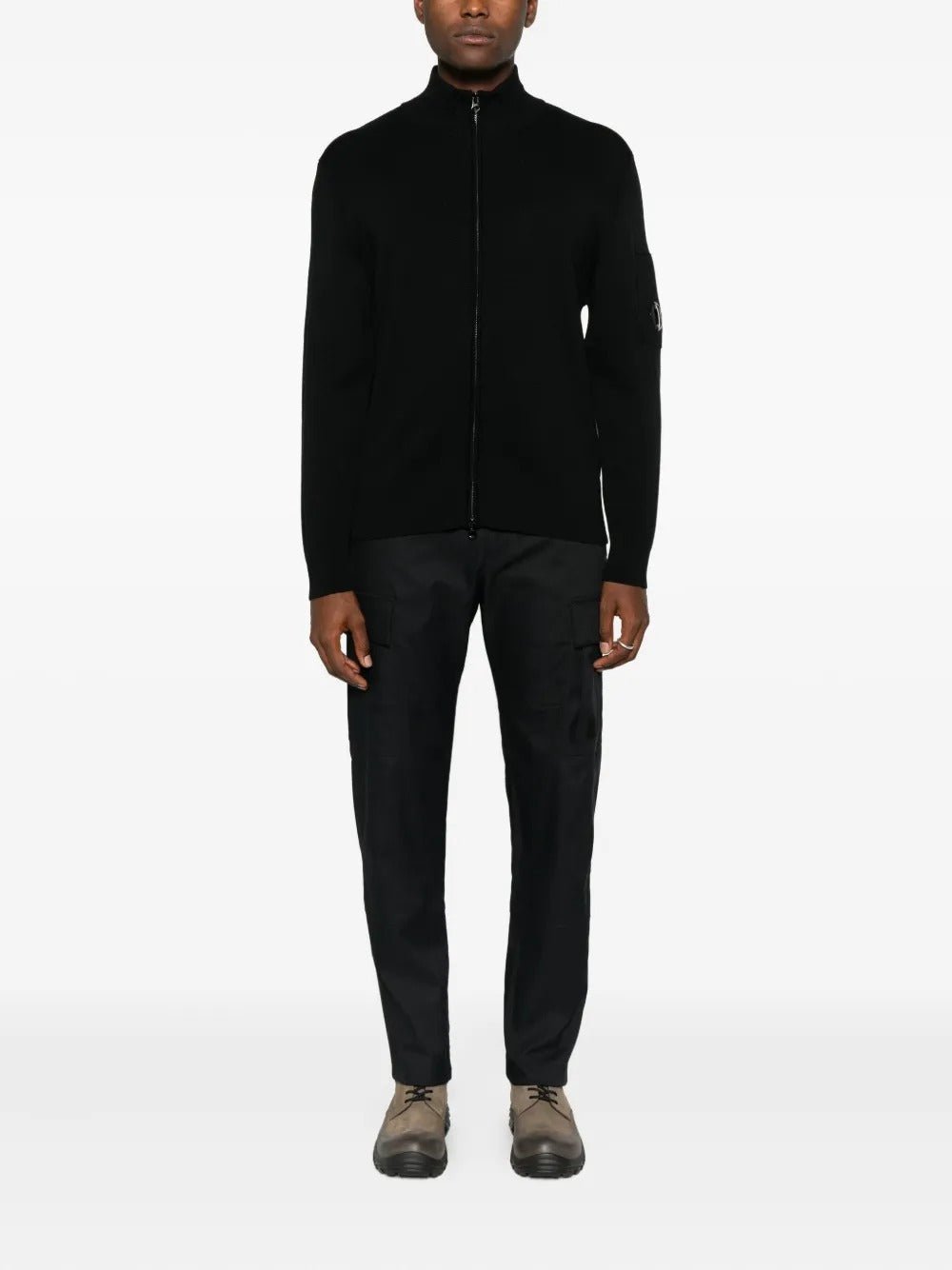 C.P. Company - Cardigan à Fermeture Zippée Noir - Lothaire