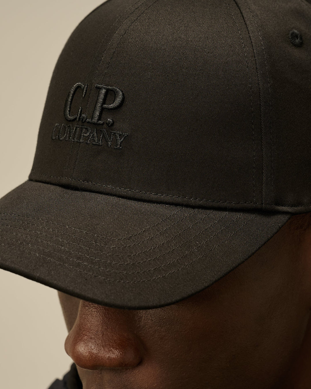 C.P. COMPANY - Casquette en gabardine de coton Noir - Lothaire