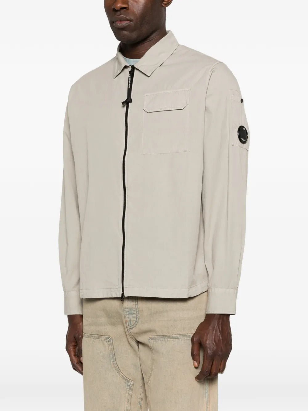 C.P. COMPANY - Chemise à Poche Zippée Beige - Lothaire