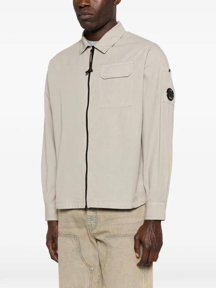C.P. COMPANY - Chemise à Poche Zippée Beige - Lothaire