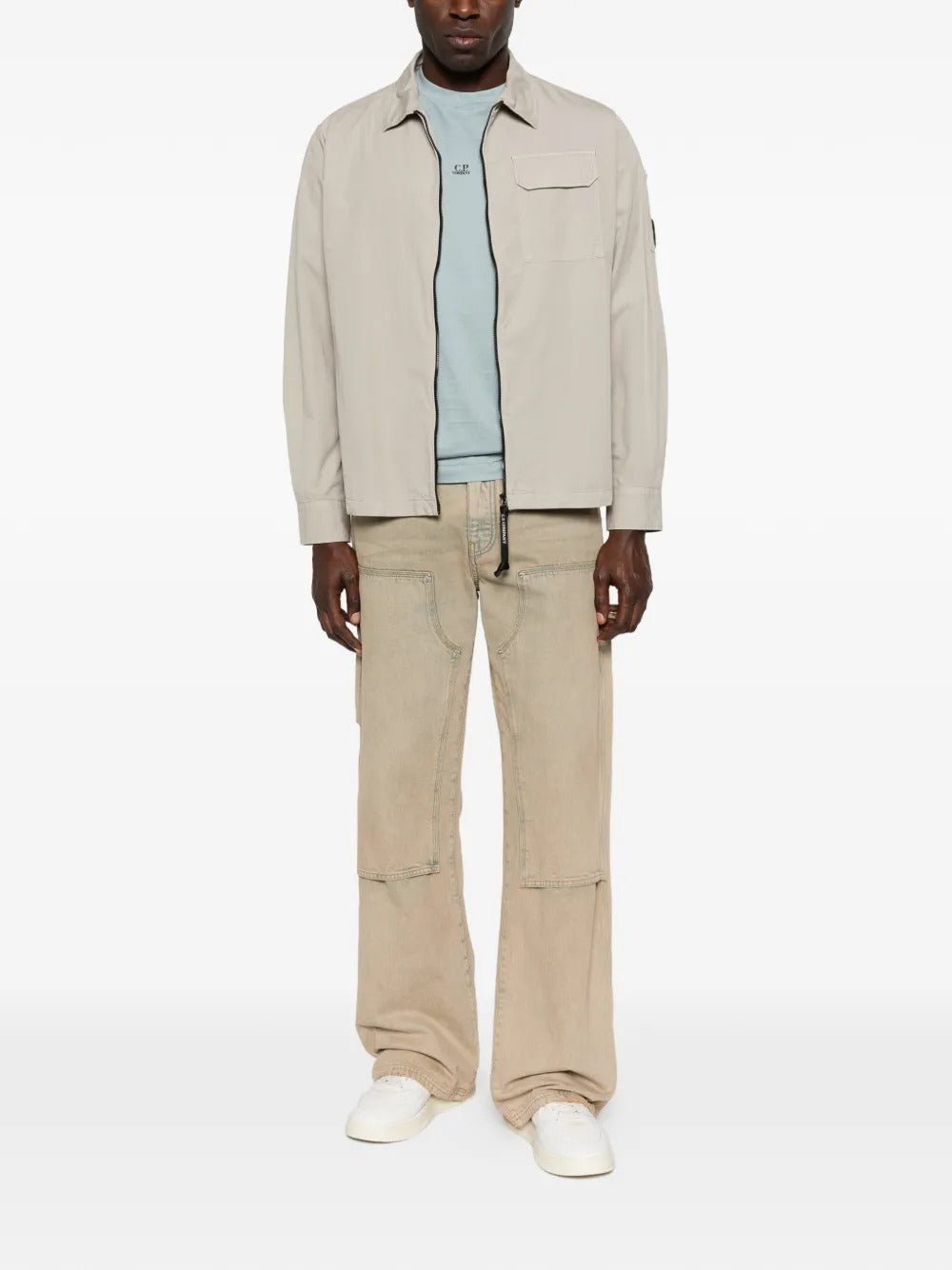 C.P. COMPANY - Chemise à Poche Zippée Beige - Lothaire