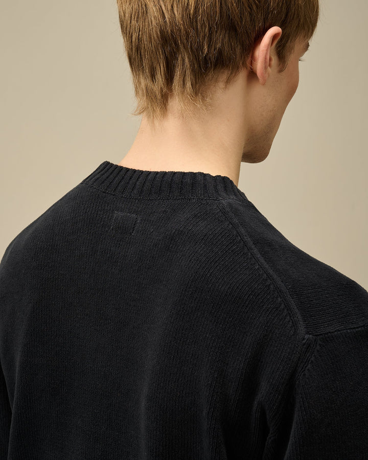 C.P. COMPANY - Chenille Cotton Lens Crewneck Knit - Lothaire