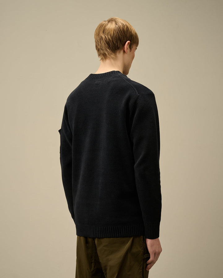 C.P. COMPANY - Chenille Cotton Lens Crewneck Knit - Lothaire