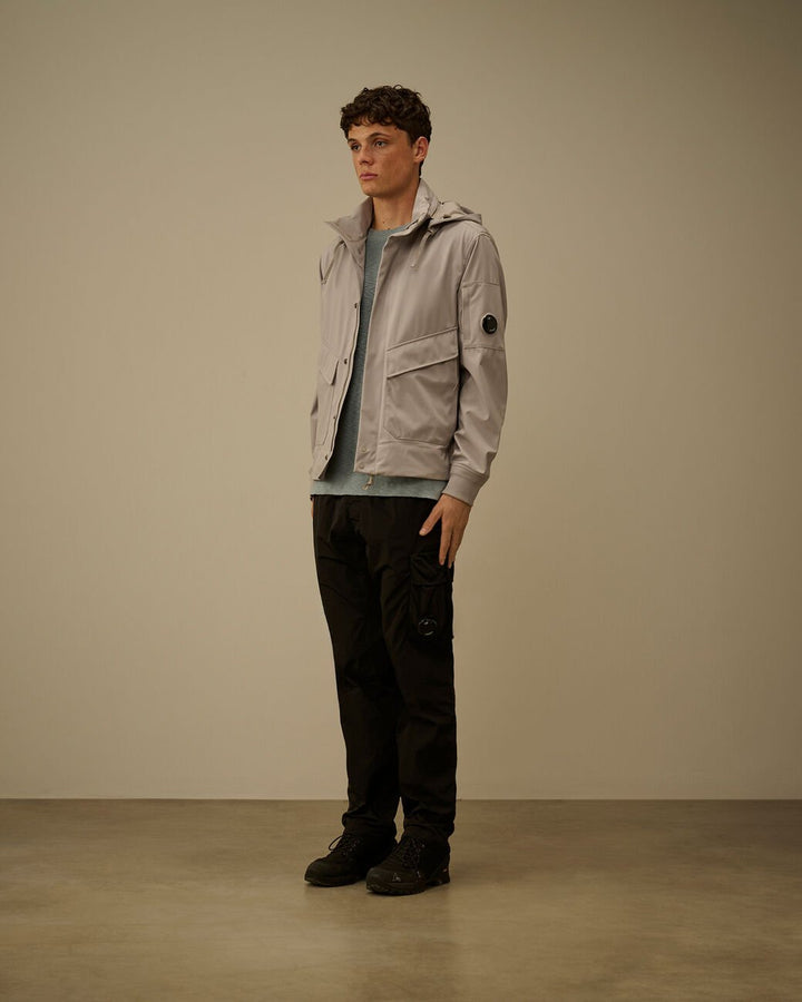 C.P. COMPANY - Chrome - R Ergonomic Cargo Lens Pants Noir - Lothaire