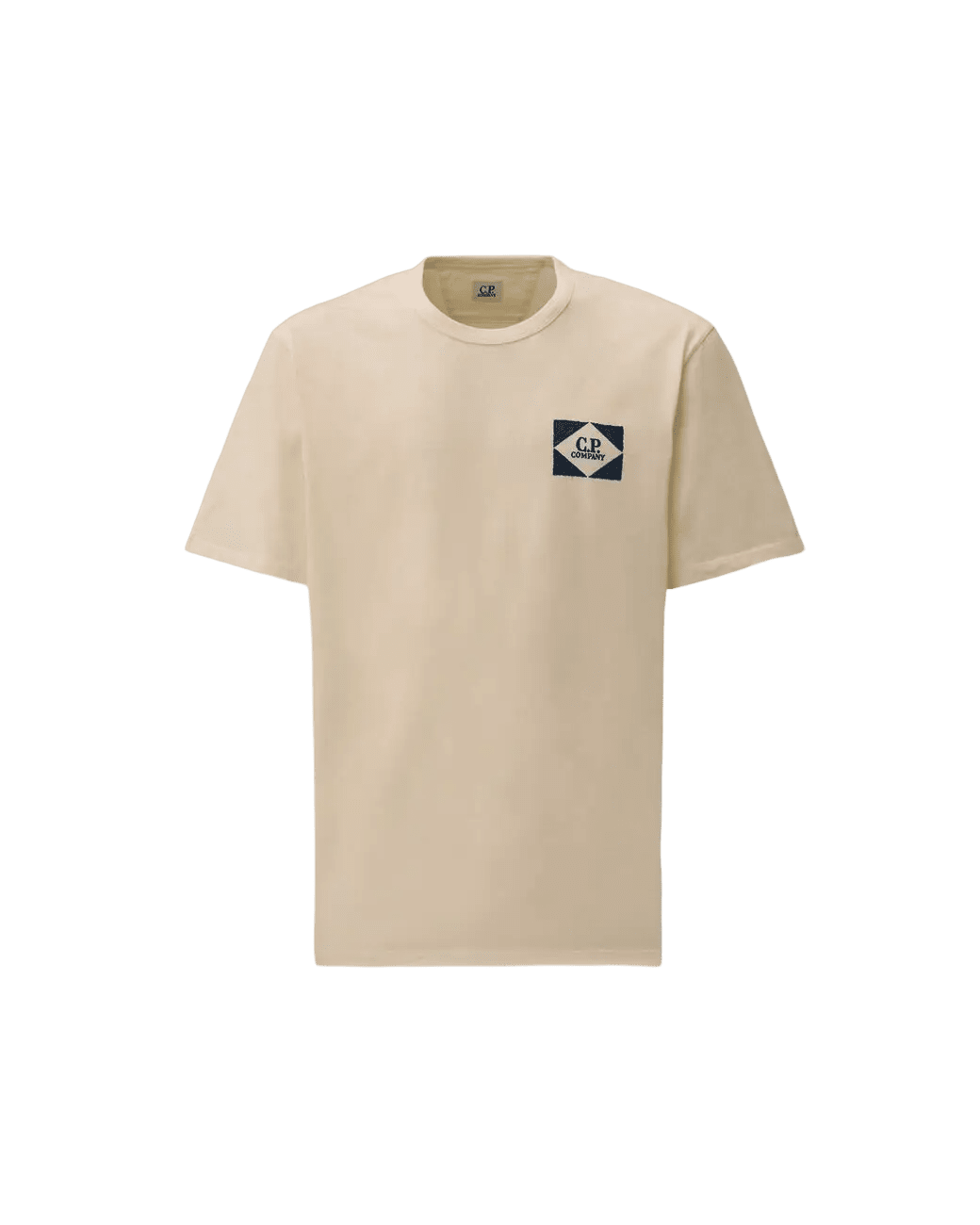 C.P. COMPANY - Compact 20/1 Jersey Short Sleeve Logo T-Shirt Blanc cassé - Lothaire