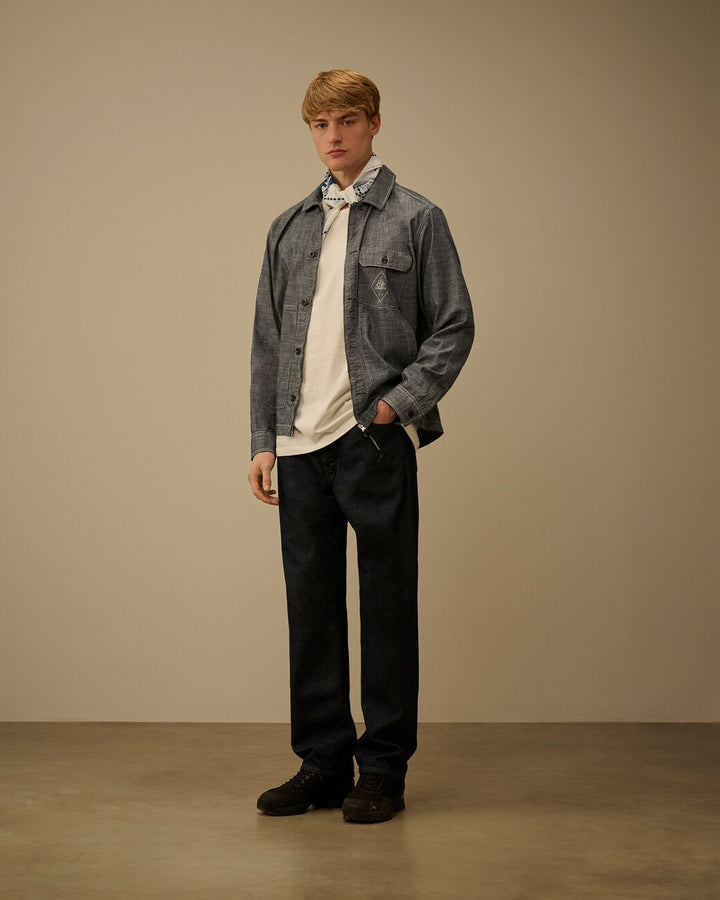 C.P. COMPANY - Compact 20/1 Jersey Short Sleeve Logo T-Shirt Blanc cassé - Lothaire